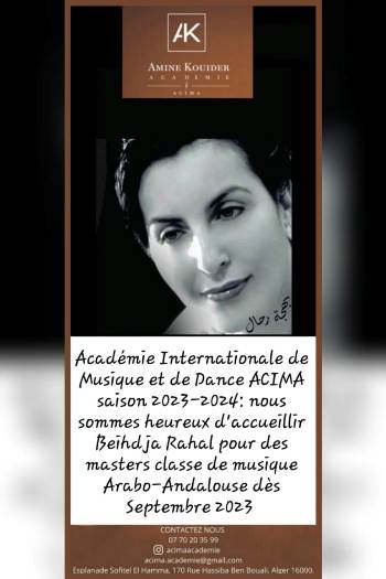 Beihdja Rahal &agrave; ACIMA Acad&eacute;mie
